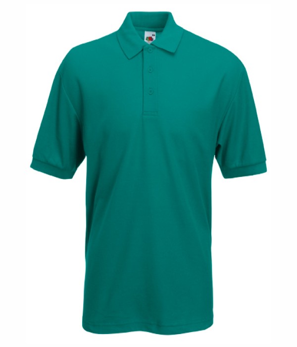 Tricou/Camasa stil Polo de barbat din bumbac si poliester verde