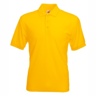 Tricou/Camasa stil Polo de barbat din bumbac si poliester galben