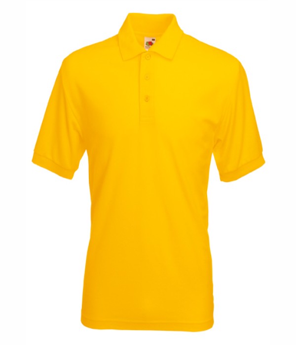 Tricou/Camasa stil Polo de barbat din bumbac si poliester galben