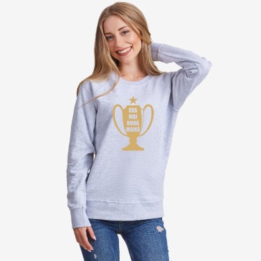 Bluza de femei, albastru inchis sau gri Cea mai buna mama Bluza de femei, albastru inchis sau gri Cea mai buna mama