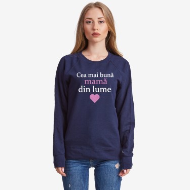 Bluza de dama pe gri sau albastru inchis Cea Mai Buna Mama din lume