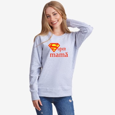 Bluza de dama pe gri sau albastru inchis Super Mama