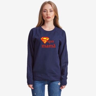 Bluza de dama pe gri sau albastru inchis Super Mama