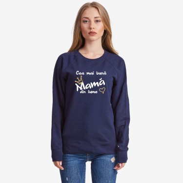 Bluza de femei, albastru inchis sau gri Cea mai buna Mama din lume