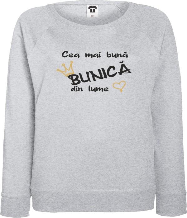 Bluza de femei, albastru inchis sau gri Cea mai buna Bunica din lume