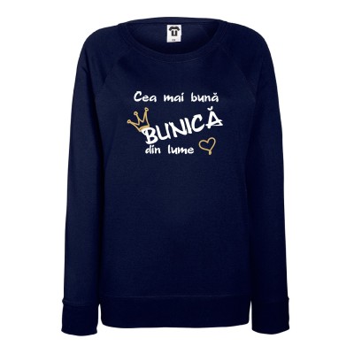 Bluza de femei, albastru inchis sau gri Cea mai buna Bunica din lume