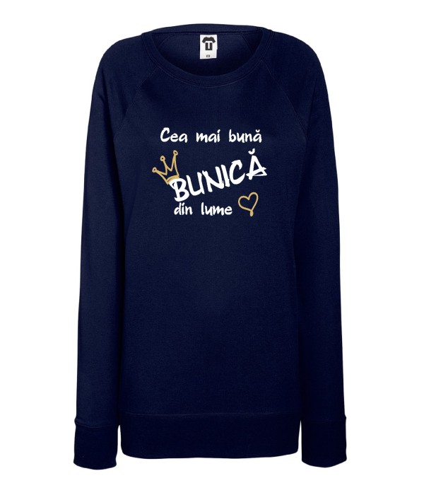 Bluza de femei, albastru inchis sau gri Cea mai buna Bunica din lume