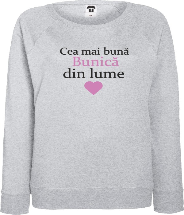Bluza de dama pe gri sau albastru inchis Cea mai buna Bunica din lume Bluza de dama pe gri sau albastru inchis Cea mai buna Bunica din lume