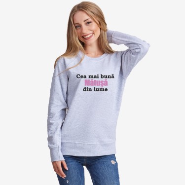 Bluza de dama pe gri sau albastru inchis Cea mai buna Matusa din lume 