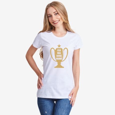 Tricou pentru femei pe alb sau pe negru Cea mai buna mama Tricou pentru femei pe alb sau pe negru Cea mai buna mama