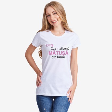 Tricou pentru femei pe alb sau pe negru Cea mai buna matusa 2